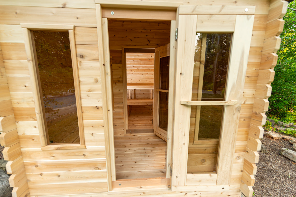 Dundalk LesiureCraft Canadian Timber Georgian Cabin Sauna with Change room