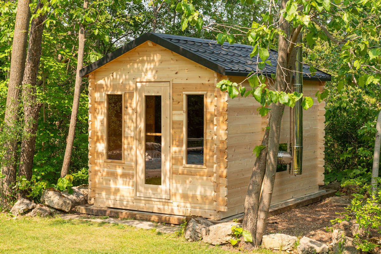 Dundalk LesiureCraft Canadian Timber Georgian Cabin Sauna with Change room