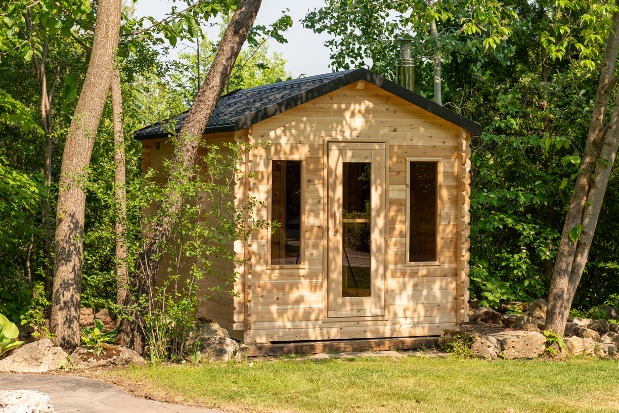 Dundalk LesiureCraft Canadian Timber Georgian Cabin Sauna with Change room