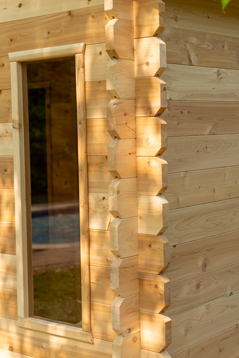 Dundalk LesiureCraft Canadian Timber Georgian Cabin Sauna with Change room